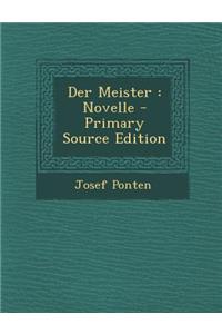 Der Meister: Novelle
