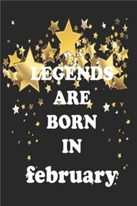 Real Queens Are Born On february Birthday Gift Women Girl Notebook/Journal 6x9 120 Pages