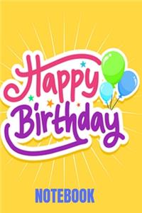 Happy birthday notebook 6x9 in _100 pages