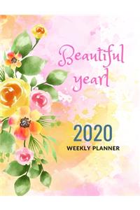 Beautiful year 2020 Weekly planner