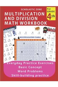 Multiplication and Division Math Workbook for 4th Grade