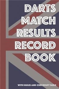 Darts Match Results Record Book
