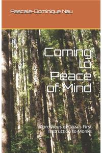 Coming to Peace of Mind