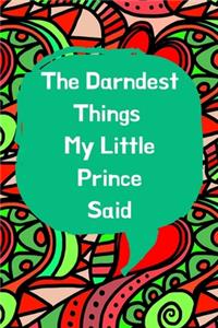 The Darndest Things My Little Prince Said