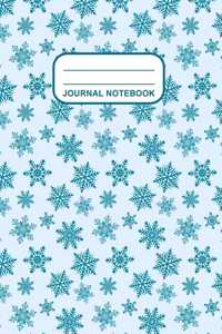 Journal Notebook: Journal, Notebook, Or Diary - Christmas Snowflakes Pattern Cover Design - 120 Blank Lined Pages - 7" X 10" - Glossy Finished Cover