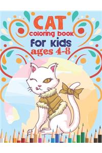 Cat coloring book for kids ages 4-8: cat coloring book for kids ages 2, 4, 6, 8 girls and boys