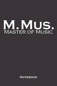 Master of Music Notebook