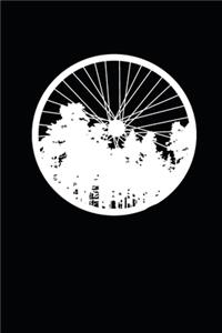 Bicycle Wheel With Forest Silhouette