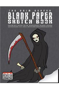 The Grim Reaper - Blank Paper Sketch Book - Drawing book with bordered pages
