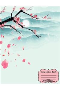 Floating Cherry Blossums Composition Book