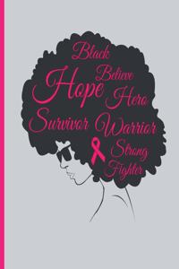Black Hope Survivor Believe Hero Warrior Strong Fighter