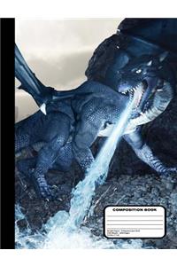 Dragon with Dragon Slayer Composition Notebook Graph Paper 200 pages / 100 sheets, 9-3/4