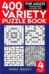 400 Variety Puzzle Books for Adults