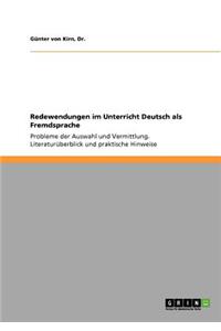 Redewendungen im Unterricht Deutsch als Fremdsprache