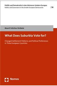 What Does Suburbia Vote For?