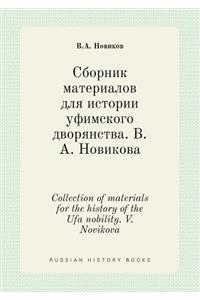 Collection of Materials for the History of the Ufa Nobility. V. Novikova