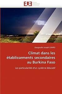 Climat Dans Les �tablissements Secondaires Au Burkina Faso