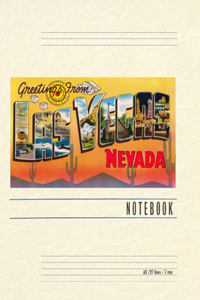 Vintage Lined Notebook Greetings from Las Vegas, Nevada