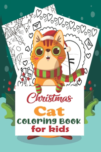 Christmas Cat Coloring Book for kids