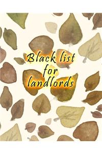Black list for landlords
