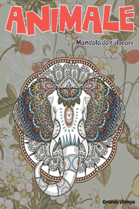 Mandala da colorare - Grande stampa - Animale