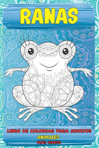 Libro de colorear para adultos - Papel grueso - Animales - Ranas
