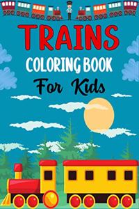 TRAINS COLORING BOOK For Kids