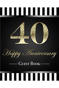 40 Happy Anniversary Guest Book