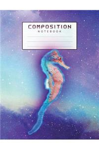 Composition Notebook: Seahorse - College Ruled Blank Lined Journals for School