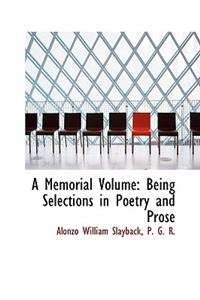 A Memorial Volume