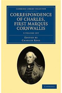 Correspondence of Charles, First Marquis Cornwallis 3 Volume Set