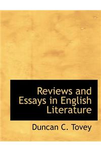 Reviews and Essays in English Literature