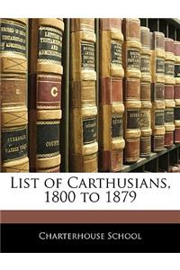 List of Carthusians, 1800 to 1879