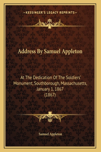 Address By Samuel Appleton