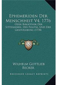 Ephemeriden Der Menschheit V4, 1776
