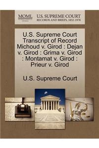 U.S. Supreme Court Transcript of Record Michoud V. Girod