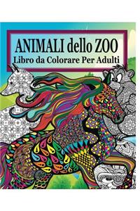 Animali Dello Zoo Libro Da Colorare Per Adulti