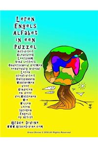 Leren Engels Alfabet in een Puzzel Activiteit Kleurboek Leerzaam Vind letters Onderscheid vormen eenvoudig niveau Leren creativiteit Ontspannen waarnemen voor Kinderen en voor volwassenen wie willen leren spreken Engels