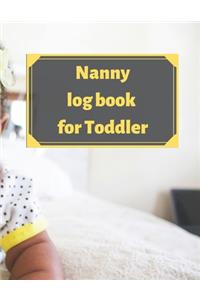Nanny log book for Toddler