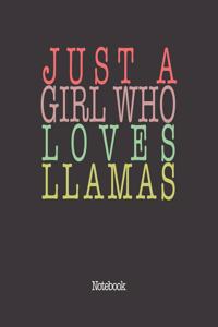 Just A Girl Who Loves Llamas.: Notebook