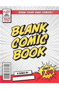 Title: Youcomics Blank Empty Comic Book (Creativity Sketchbook to draw your own comics) [8.5x11][150pages][No speech bubbles]: Unleash your creativity with