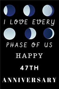 Happy 47th Anniversary: Funny 47th Magic happened on this day happy anniversary Birthday Gift Journal / Notebook / Diary Quote (6 x 9 - 110 Blank Lined Pages)