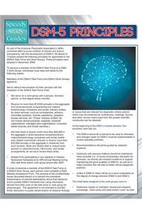 DSM-5 Principles (Speedy Study Guides)