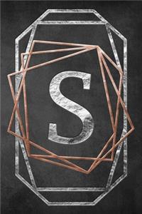 Chalkboard Foiling Minimalist Letter Notebook - S