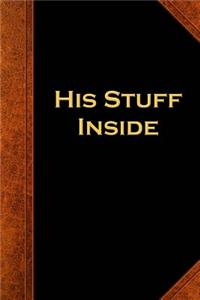 His Stuff Inside Journal For Men Vintage Style