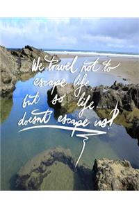 We Travel not to escape life, but so life doesn't escape us