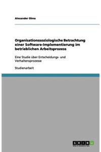 Organisationssoziologische Betrachtung einer Software-Implementierung im betrieblichen Arbeitsprozess