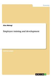 Employee training and development