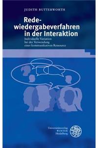 Redewiedergabeverfahren in Der Interaktion