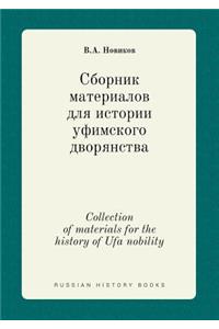 Collection of Materials for the History of Ufa Nobility